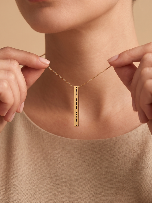 Custom Morse Code Necklace
